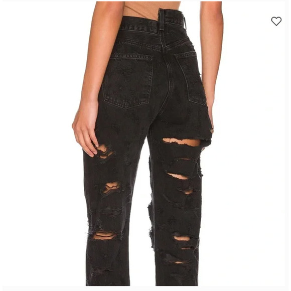 Agolde Criss Cross Straight Jeans Feverish Distressed 26 28 NEW - Picture 2 of 6